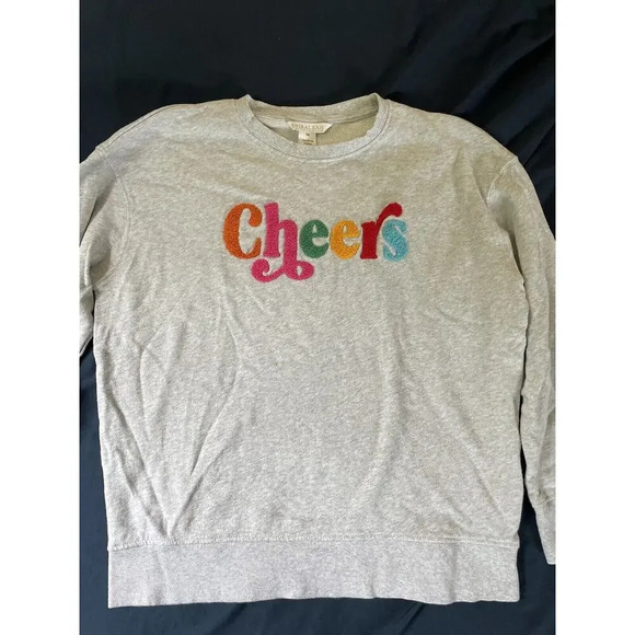 Shiraleah Cheers Sweater Pullover Crewneck Sweatshirt Colorful Happy Cheerful‎ - Picture 5 of 6
